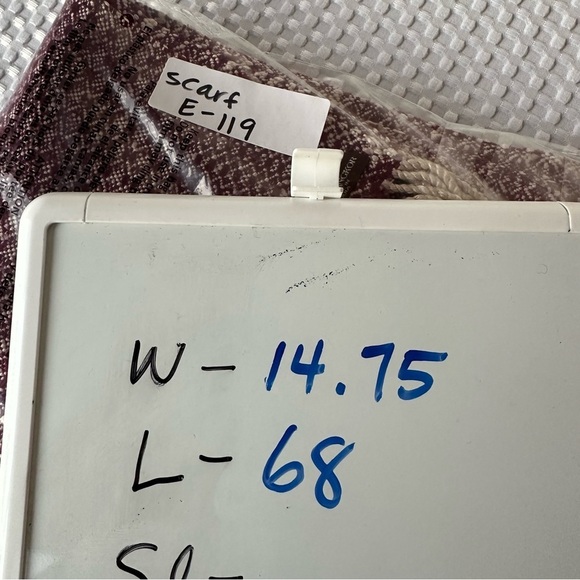 Artisans Angkor Pink and Cream Woven Scarf with Fringe - Picture 5 of 6